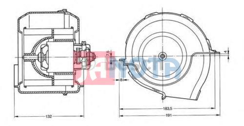 Ventilátor větrák topení 0130063804,  A1268300008, 1268300008, 12V